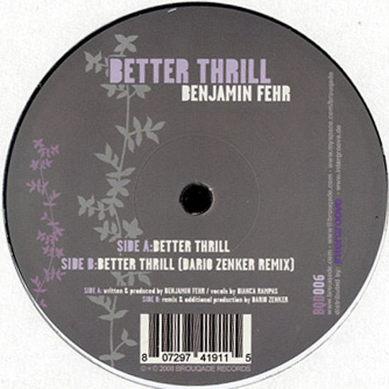 Benjamin Fehr - Better Thrill | Brouqade Records (BQD006)