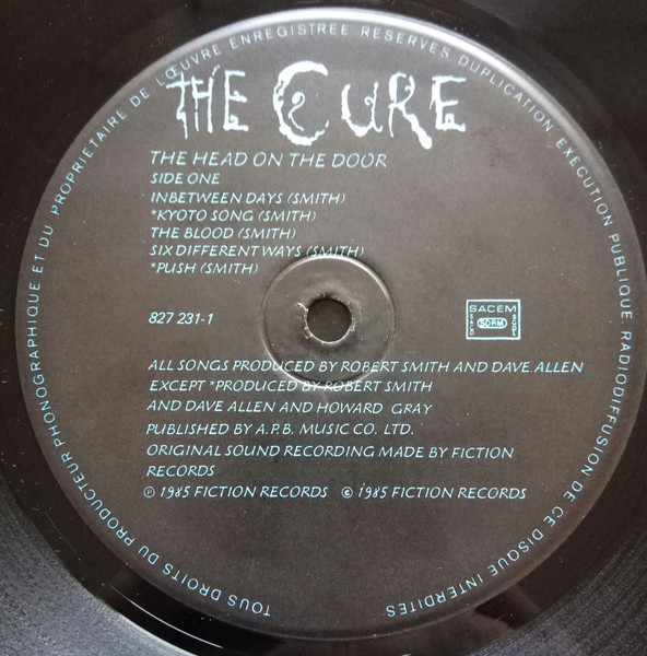 The Cure - The Head On The Door | Polydor (827 231-1) - 3