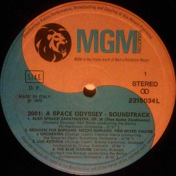 Various - 2001 - A Space Odyssey (Music From The Motion Picture Soundtrack) | MGM Records (2315034 L) - 3 Various - 2001 - A Space Odyssey (Music From The Motion Picture Soundtrack) | MGM Records (2315034 L) - 3