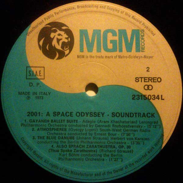Various - 2001 - A Space Odyssey (Music From The Motion Picture Soundtrack) | MGM Records (2315034 L) - 4 Various - 2001 - A Space Odyssey (Music From The Motion Picture Soundtrack) | MGM Records (2315034 L) - 4