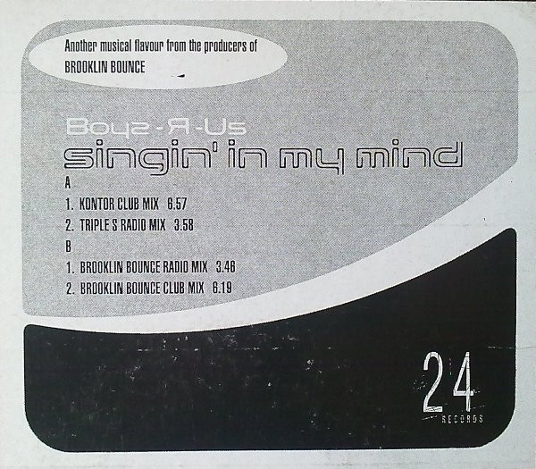 Boys-R-Us - Singin' In My Mind | 24 Records (TW 01) - main