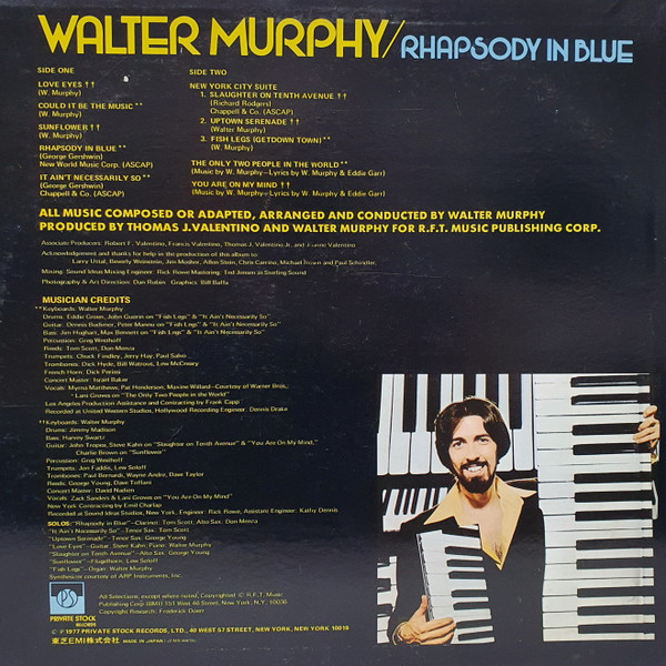 Walter Murphy - Rhapsody In Blue | Private Stock (EMS-80878) - 3