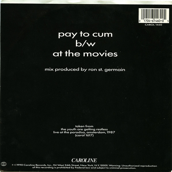 Bad Brains - Pay To Cum | Caroline Records (CAROL 1460) - 2 Bad Brains - Pay To Cum | Caroline Records (CAROL 1460) - 2