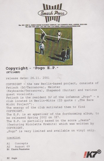 Copyright - Pogo E.P. | !K7 Records (!K7114EP)