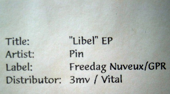 Pin - Libel E.P. | Freedag Nuveux (FDAG(X)1) - 3