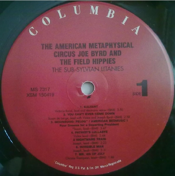 Joe Byrd And The Field Hippies - The American Metaphysical Circus | Columbia (MS 7317) - 3