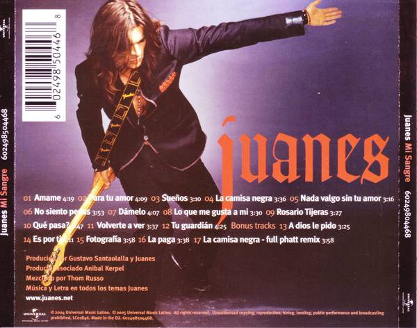 Juanes - Mi Sangre | Universal Music Latino (60249804468) - 2 Juanes - Mi Sangre | Universal Music Latino (60249804468) - 2