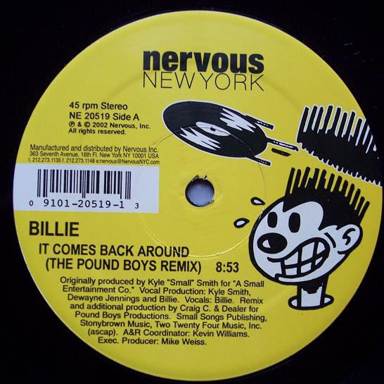 Billie - It Comes Back Around (The Pound Boys Remixes) | Nervous Records (NE 20519) - main