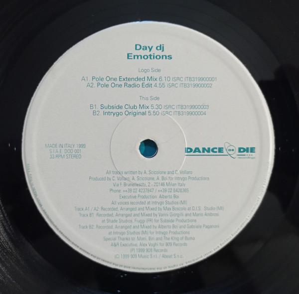 Day DJ - Emotions | Dance Or Die Recordings (DOD 001) - 3