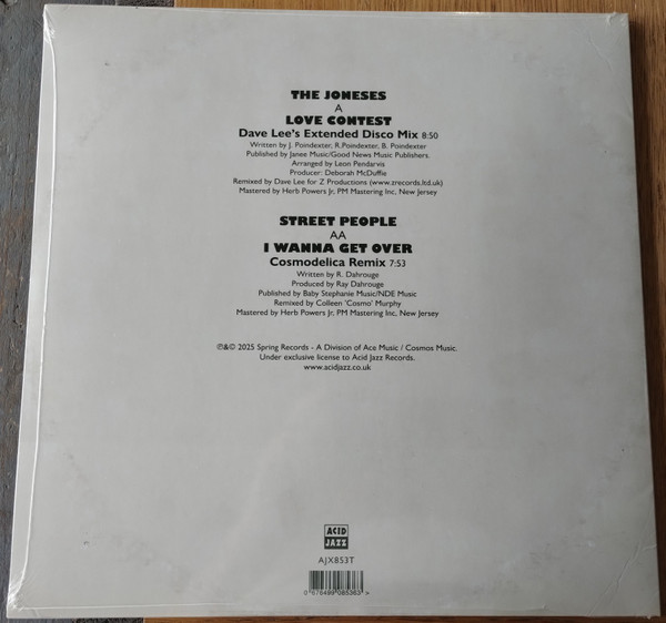 The Joneses / Street People - Love Contest / I Wanna Get Over | Acid Jazz (AJX853T) - 2