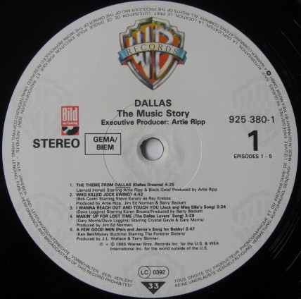 Various - Dallas (The Music Story) (Das Album Zur TV-Serie) | Warner Bros. Records (925 380-1) - 3