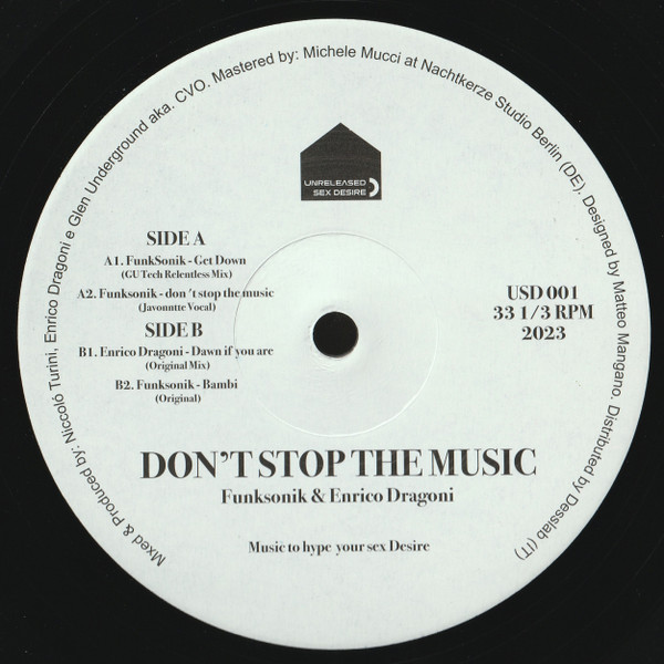 Funksonik & Enrico Dragoni - Don't Stop The Music | Unreleased Sex Desire (USD 001)