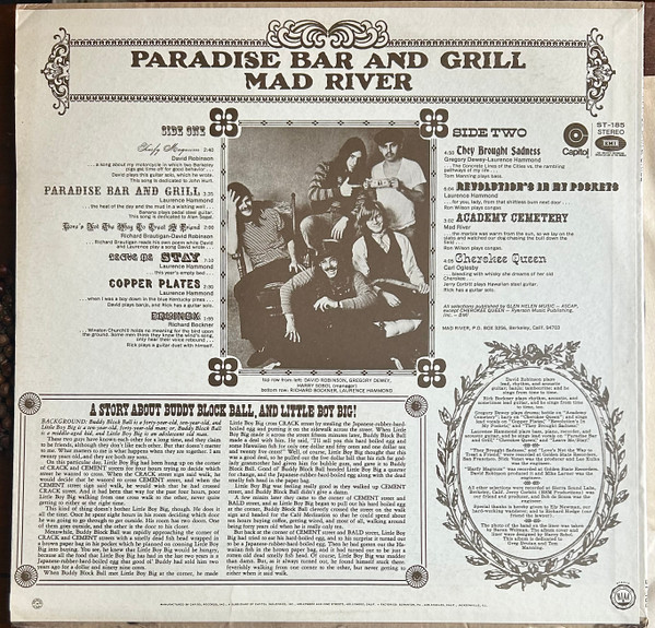 Mad River - Paradise Bar And Grill | Capitol Records (ST-185) - 2 Mad River - Paradise Bar And Grill | Capitol Records (ST-185) - 2