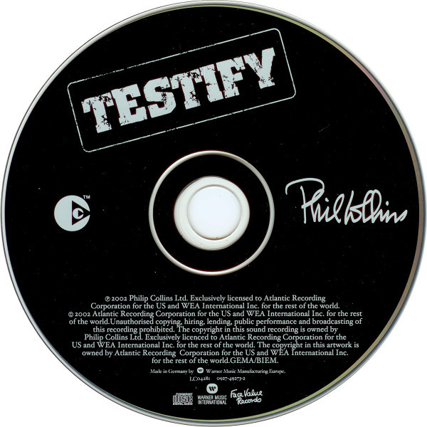 Phil Collins - Testify | Warner Music International (0927-49273-2) - 3 Phil Collins - Testify | Warner Music International (0927-49273-2) - 3