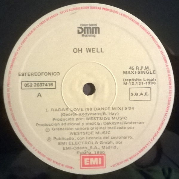 Oh Well - Radar Love | EMI (052 2037416) - 3 Oh Well - Radar Love | EMI (052 2037416) - 3