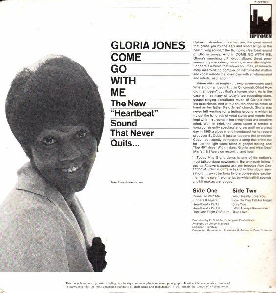 Gloria Jones - Come Go With Me | Uptown (T 5700) - 2 Gloria Jones - Come Go With Me | Uptown (T 5700) - 2
