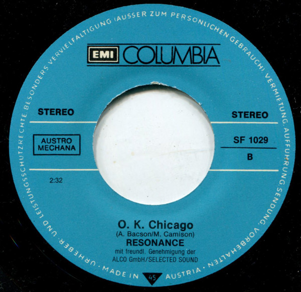 Dave Daffodil & His Orchestra / Résonance - Pepperbox / O. K. Chicago | EMI Columbia (SF 1029) - 4