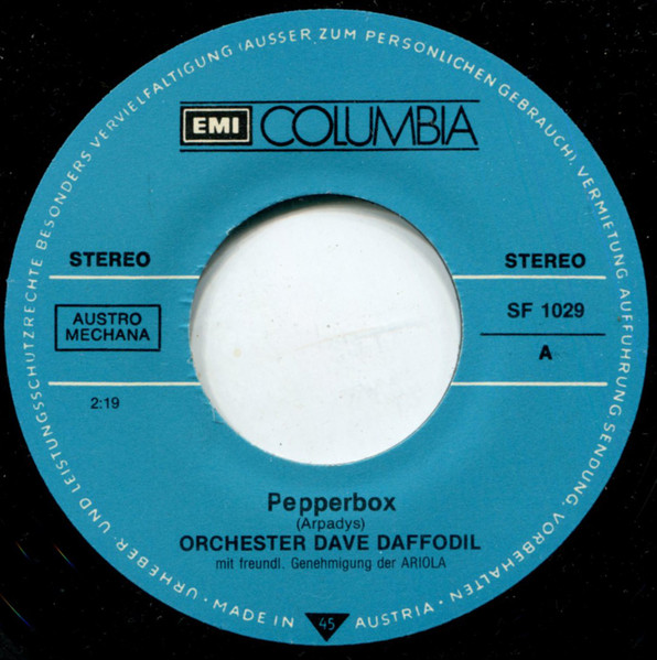 Dave Daffodil & His Orchestra / Résonance - Pepperbox / O. K. Chicago | EMI Columbia (SF 1029) - 3