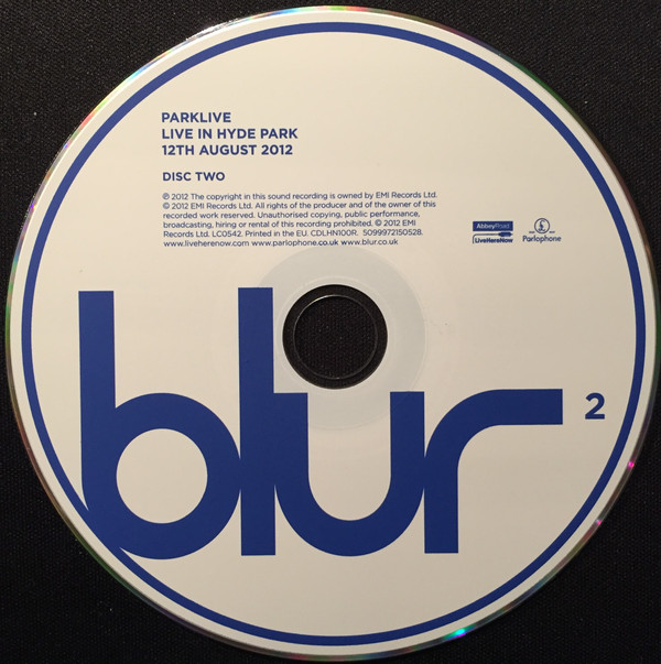 Blur - Parklive | Parlophone (5 0999 7 21505 2 8) - main