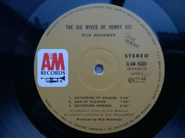 Rick Wakeman - The Six Wives Of Henry VIII | A&M Records (SLAM 64361) - 4 Rick Wakeman - The Six Wives Of Henry VIII | A&M Records (SLAM 64361) - 4