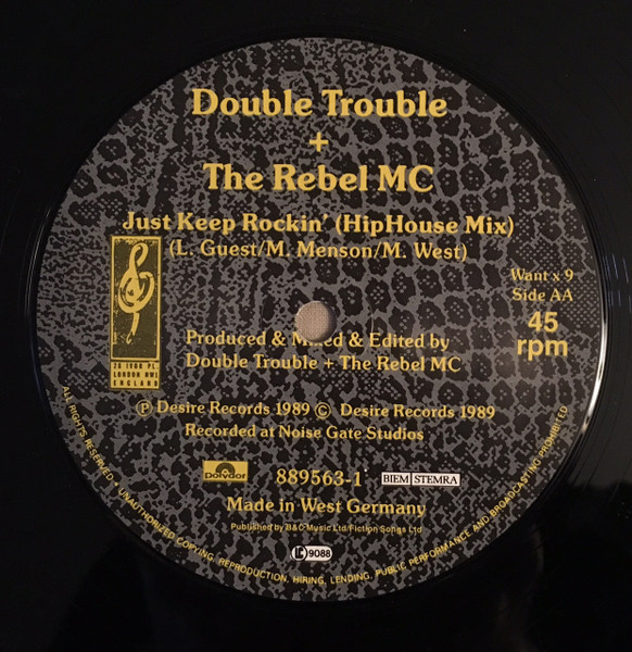 Double Trouble & Rebel MC - Just Keep Rockin' | Polydor (889563-1) - 4 Double Trouble & Rebel MC - Just Keep Rockin' | Polydor (889563-1) - 4