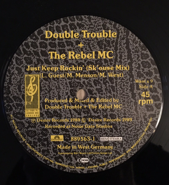 Double Trouble & Rebel MC - Just Keep Rockin' | Polydor (889563-1) - 3 Double Trouble & Rebel MC - Just Keep Rockin' | Polydor (889563-1) - 3