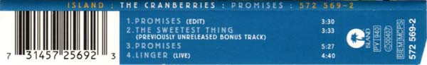The Cranberries - Promises | Island Records (572 569-2) - 2