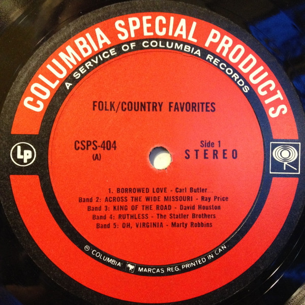 Various - Folk & Country Favorites | Columbia Special Products (CSPS 404) - 3 Various - Folk & Country Favorites | Columbia Special Products (CSPS 404) - 3
