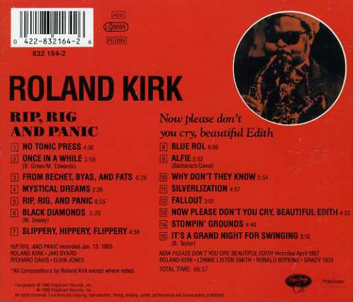 Roland Kirk - Rip, Rig & Panic / Now Please Don't You Cry, Beautiful Edith | EmArcy (832 164-2) - 2