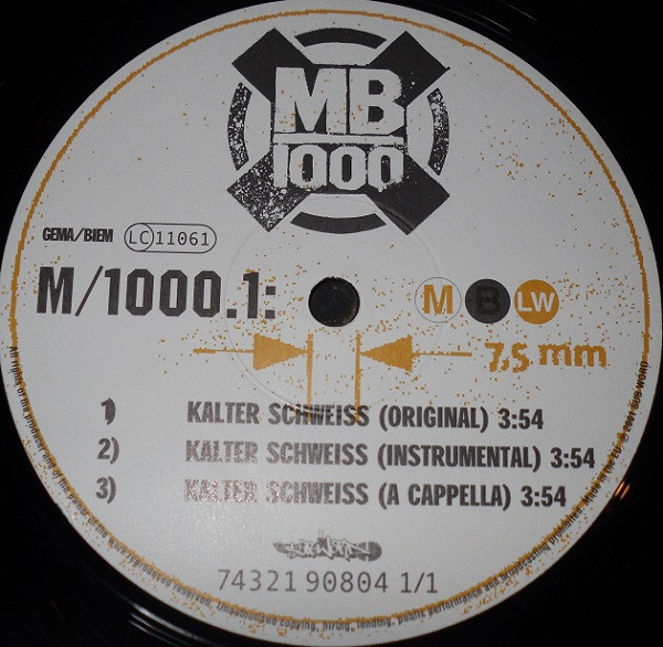 MB 1000 - Kalter Schweiss | Subword (74321 90804 1) - 4