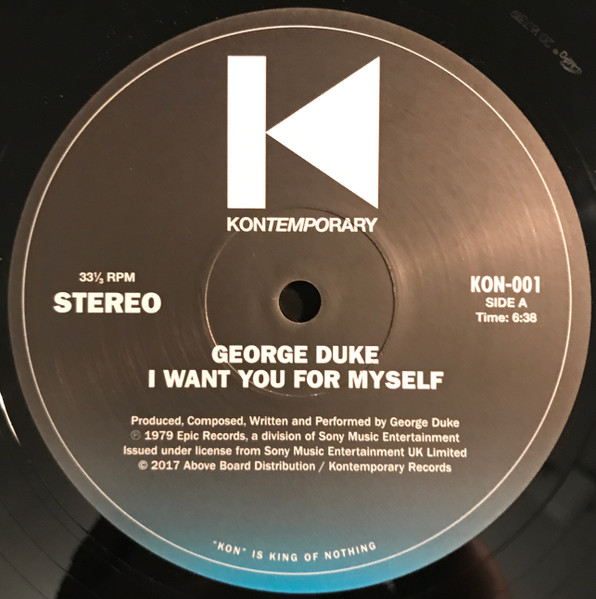 George Duke - I Want You For Myself | Kontemporary (KON-001) - 2