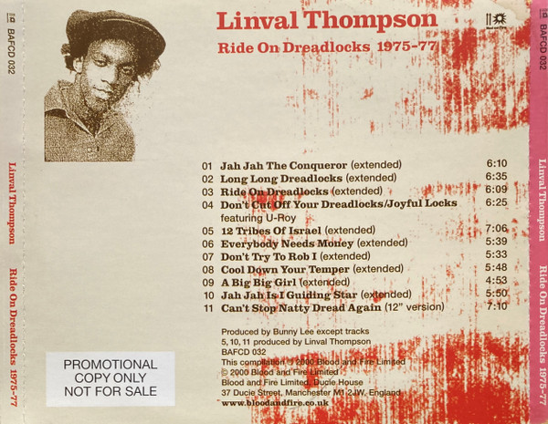 Linval Thompson - Ride On Dreadlocks 1975-77 | Blood & Fire (BAFCD 032) - 2 Linval Thompson - Ride On Dreadlocks 1975-77 | Blood & Fire (BAFCD 032) - 2