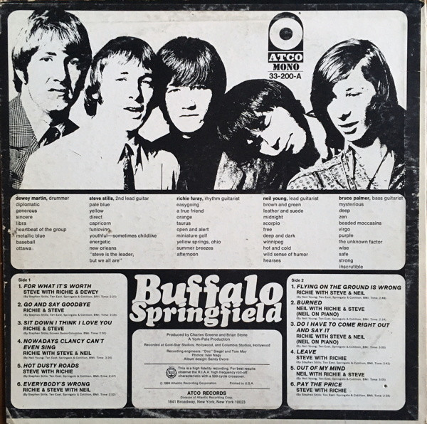 Buffalo Springfield - Buffalo Springfield | ATCO Records (33-200-A) - 2 Buffalo Springfield - Buffalo Springfield | ATCO Records (33-200-A) - 2