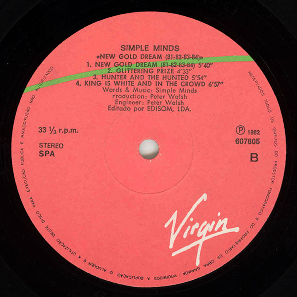Simple Minds - New Gold Dream (81-82-83-84) | Virgin (607805) - 3