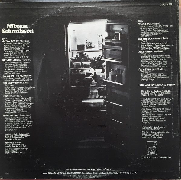 Harry Nilsson - Nilsson Schmilsson | RCA (APD1-0319) - 2
