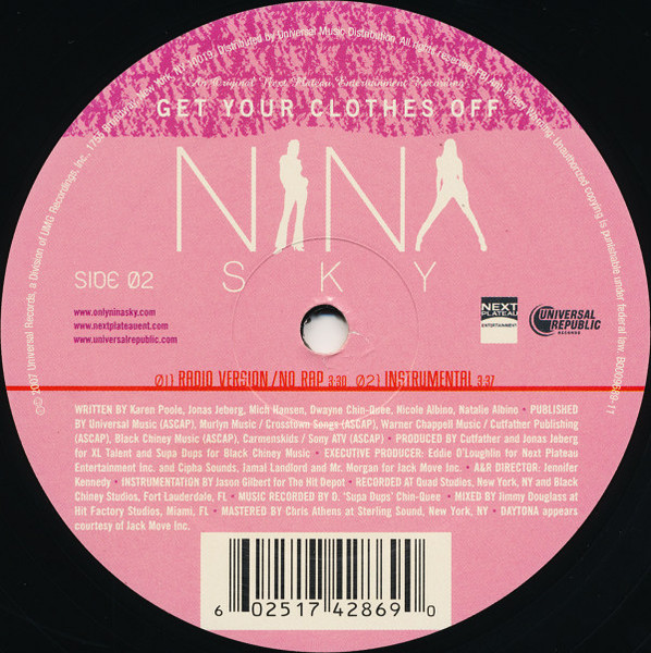 Nina Sky - Get Your Clothes Off | Universal Republic Records (B0009689-11) - 3
