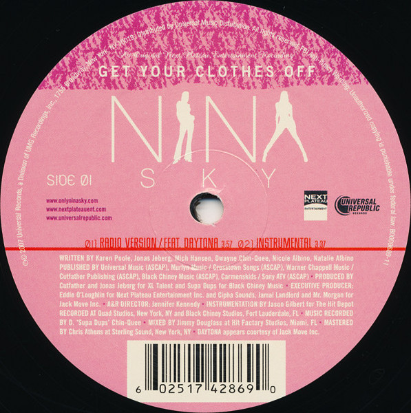 Nina Sky - Get Your Clothes Off | Universal Republic Records (B0009689-11) - 2