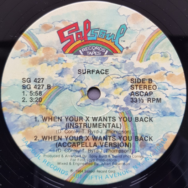 Surface - When Your X Wants You Back | Salsoul Records (SG 427) - 2 Surface - When Your X Wants You Back | Salsoul Records (SG 427) - 2