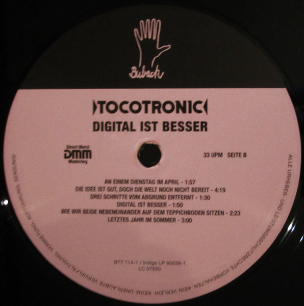 Tocotronic - Digital Ist Besser | Buback (BTT 114-1) - 4