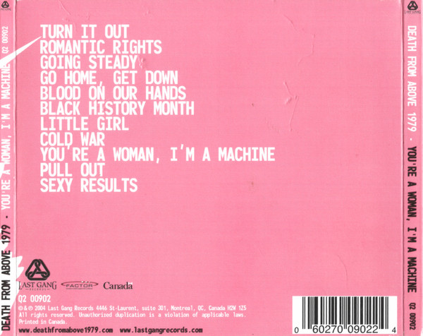 Death From Above 1979 - You're A Woman, I'm A Machine [CD] | Last Gang Records (Q2 00902) - 2