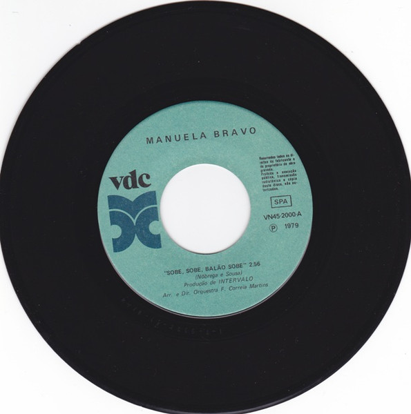 Manuela Bravo - Sobe Sobe, Balão Sobe | Vadeca (VN-45-2000) - 3
