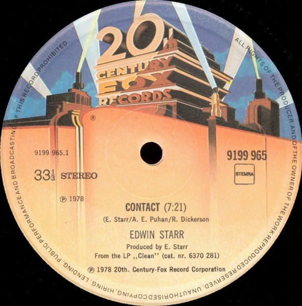 Edwin Starr / Gene Chandler - Contact / Get Down | 20th Century Fox Records (9199 965) - 3