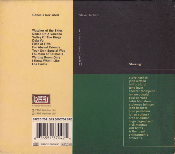 Steve Hackett - Genesis Revisited | Reef Recordings (SRECD 704) - 2