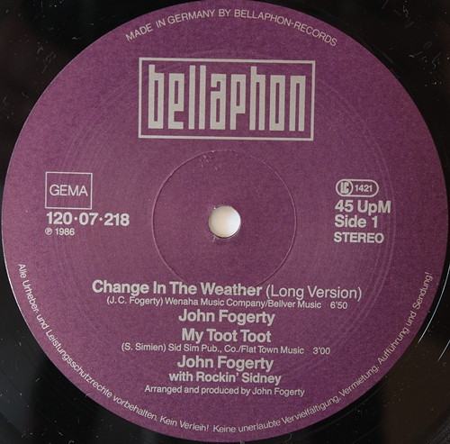 John Fogerty - Change In The Weather | Bellaphon (120·07·218) - 3