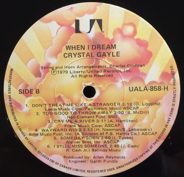 Crystal Gayle - When I Dream | United Artists Records (UA-LA858-H) - 4 Crystal Gayle - When I Dream | United Artists Records (UA-LA858-H) - 4