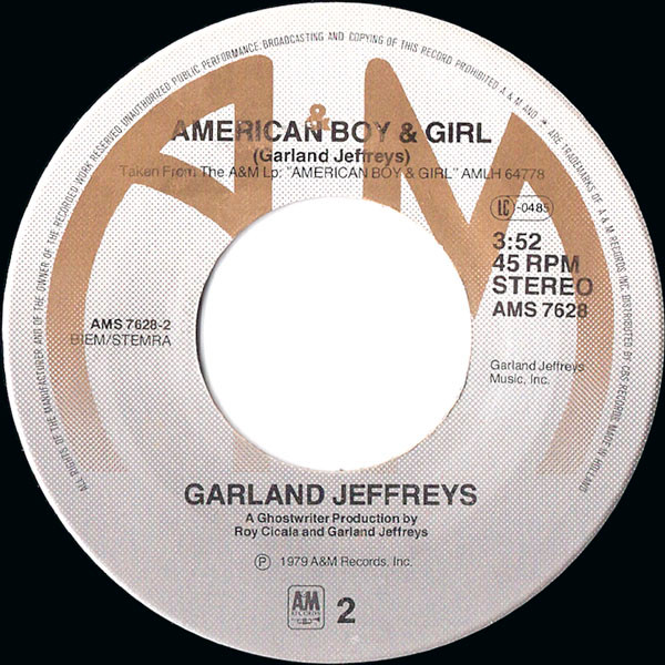 Garland Jeffreys - Matador | A&M Records (AMS 7628) - 4 Garland Jeffreys - Matador | A&M Records (AMS 7628) - 4