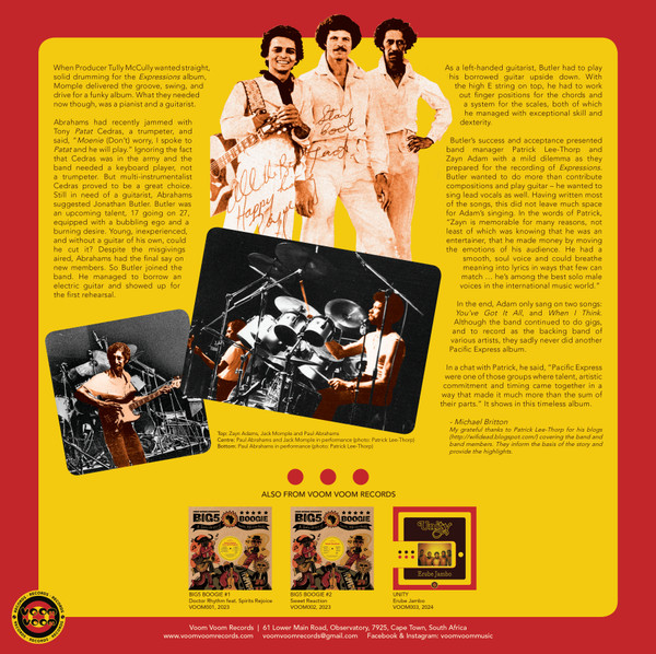 Pacific Express - Expressions | Voom Voom Records (VOOM004) - 4 Pacific Express - Expressions | Voom Voom Records (VOOM004) - 4