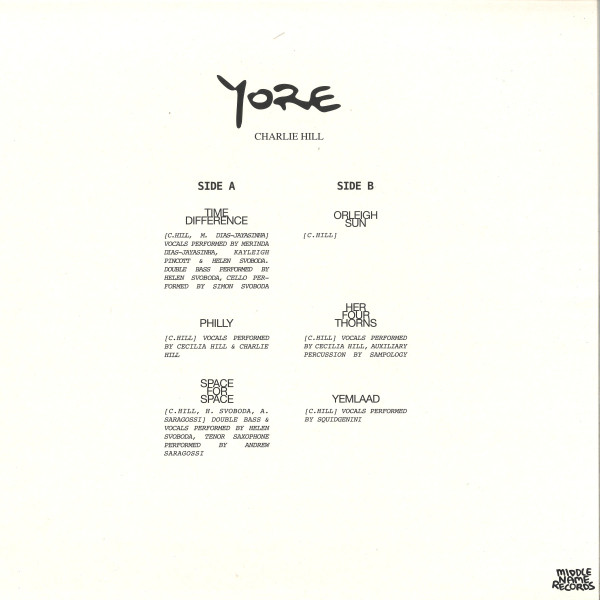 Charlie Hill - Yore | Middle Name Records (MNR007) - 2