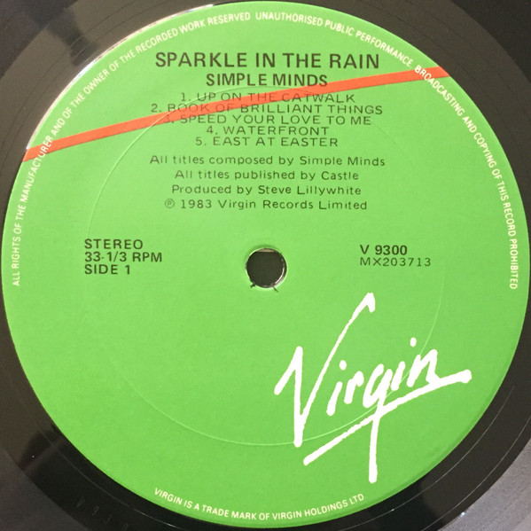 Simple Minds - Sparkle In The Rain | Virgin (V 9300) - 3 Simple Minds - Sparkle In The Rain | Virgin (V 9300) - 3