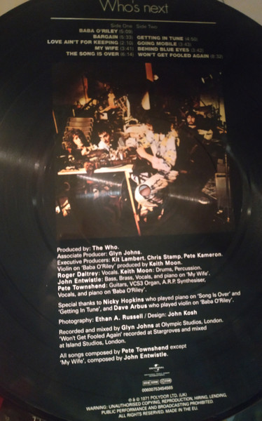 The Who - Who's Next | Universal Music Group International (00600753454565) - 2 The Who - Who's Next | Universal Music Group International (00600753454565) - 2